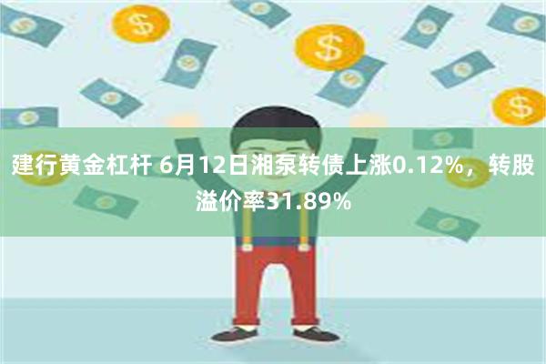 建行黄金杠杆 6月12日湘泵转债上涨0.12%，转股溢价率31.89%