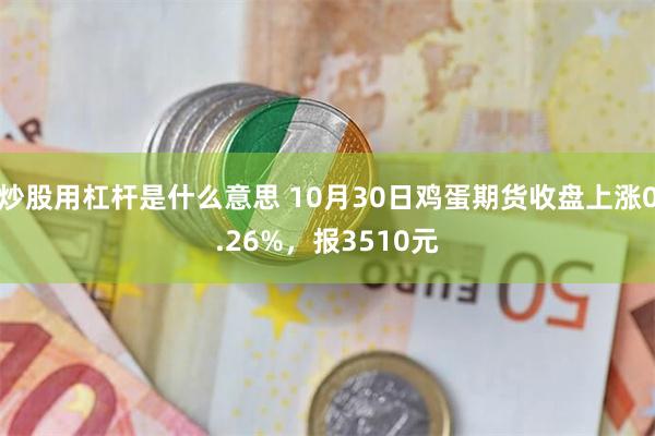 炒股用杠杆是什么意思 10月30日鸡蛋期货收盘上涨0.26%，报3510元